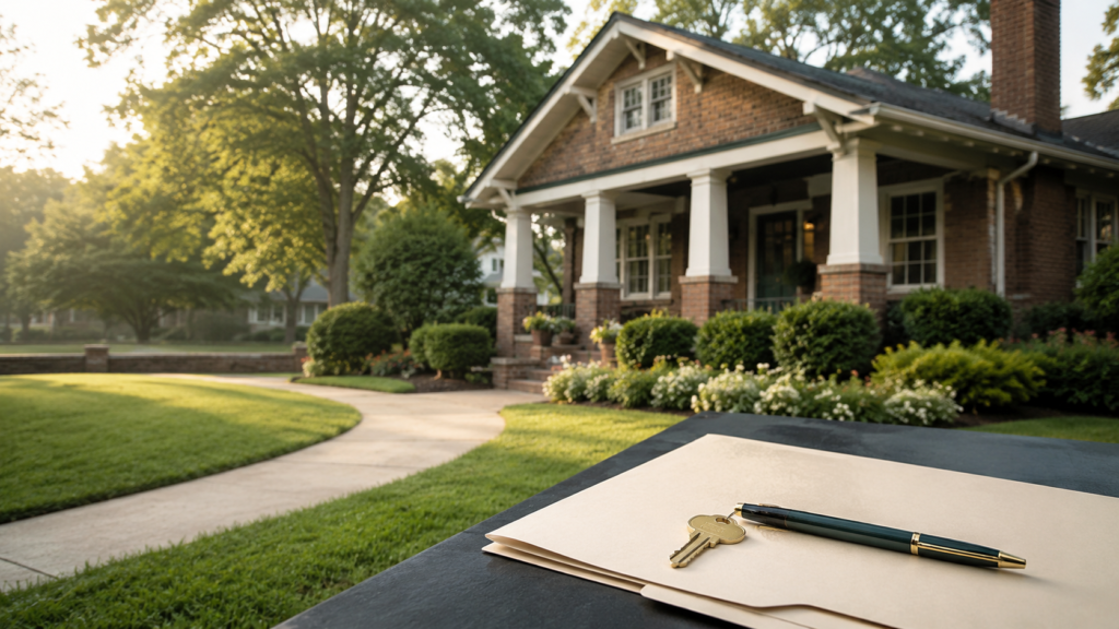 Atlanta inherited home with property documents and house key